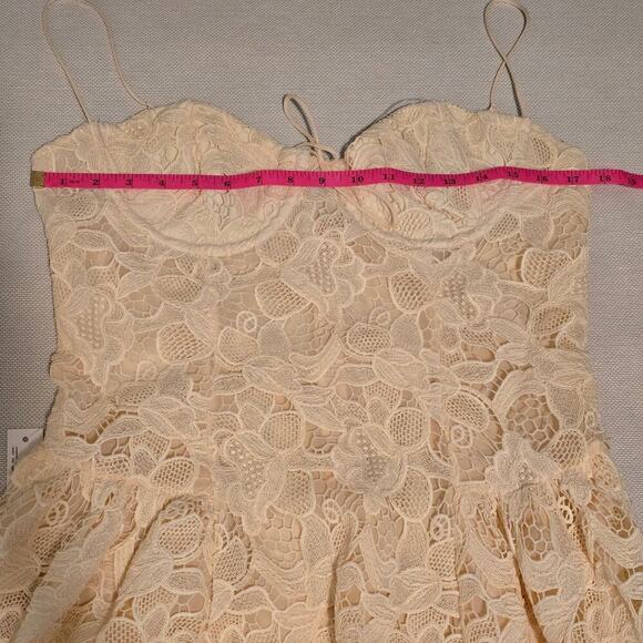 For Love & Lemons Coco Lace Corset Mini Dress – Cream, Size XL (NWT) - Picture 3 of 14